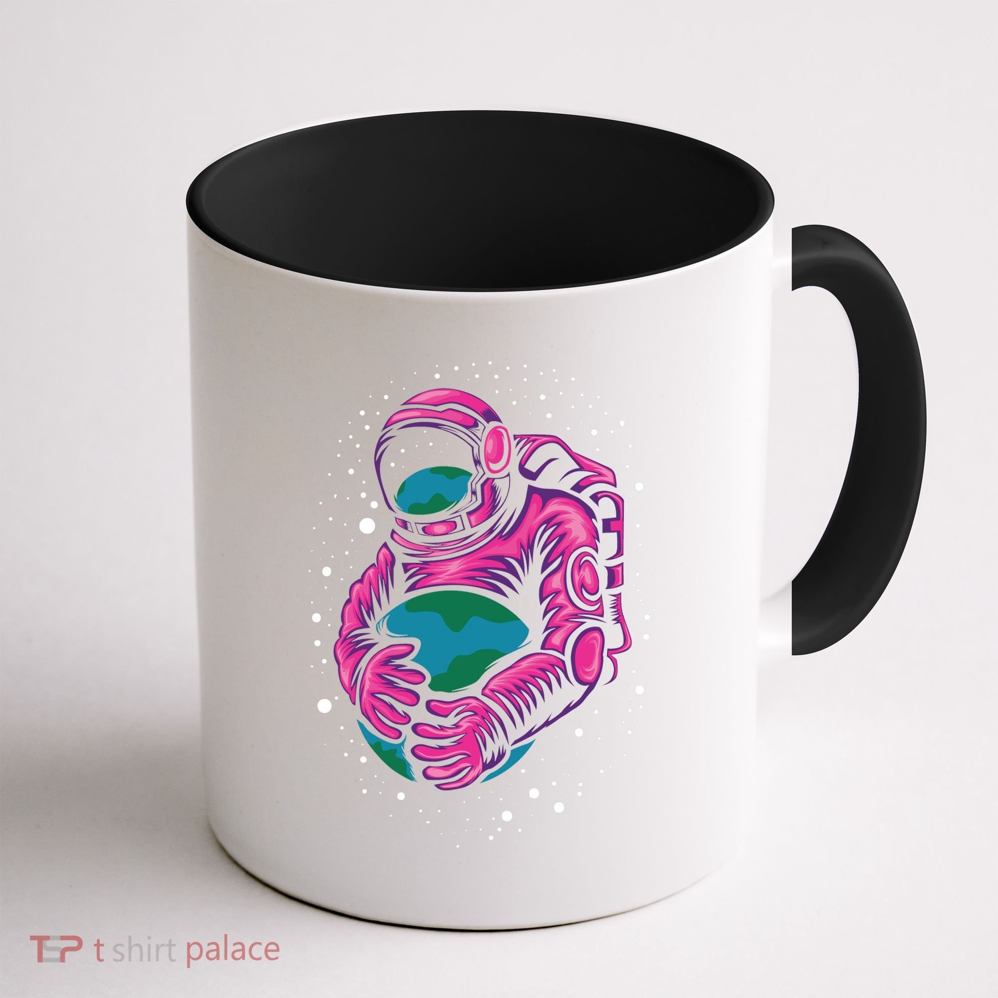 Astronaut Holding The Earth Close Coffee Mug