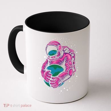 Astronaut Holding The Earth Close Coffee Mug