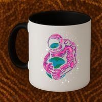 Astronaut Holding The Earth Close Coffee Mug thumb 2