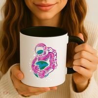 Astronaut Holding The Earth Close Coffee Mug thumb 3