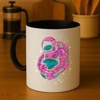 Astronaut Holding The Earth Close Coffee Mug thumb 4