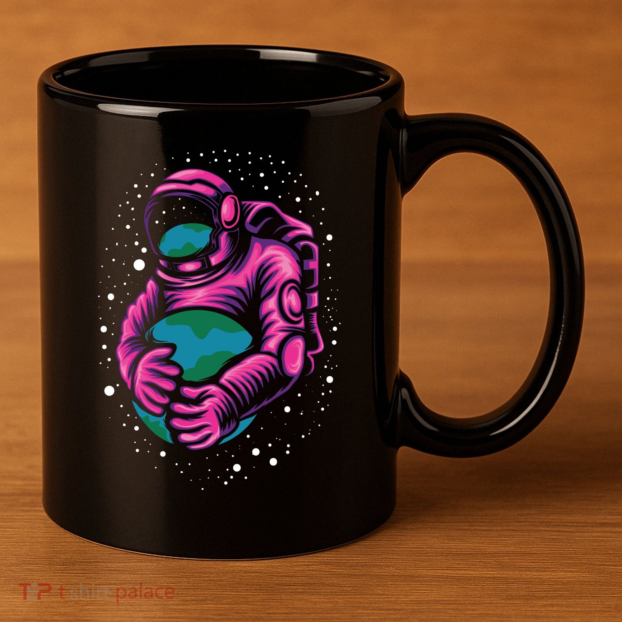 Astronaut Holding The Earth Close 11oz C Handle Ceramic Mug
