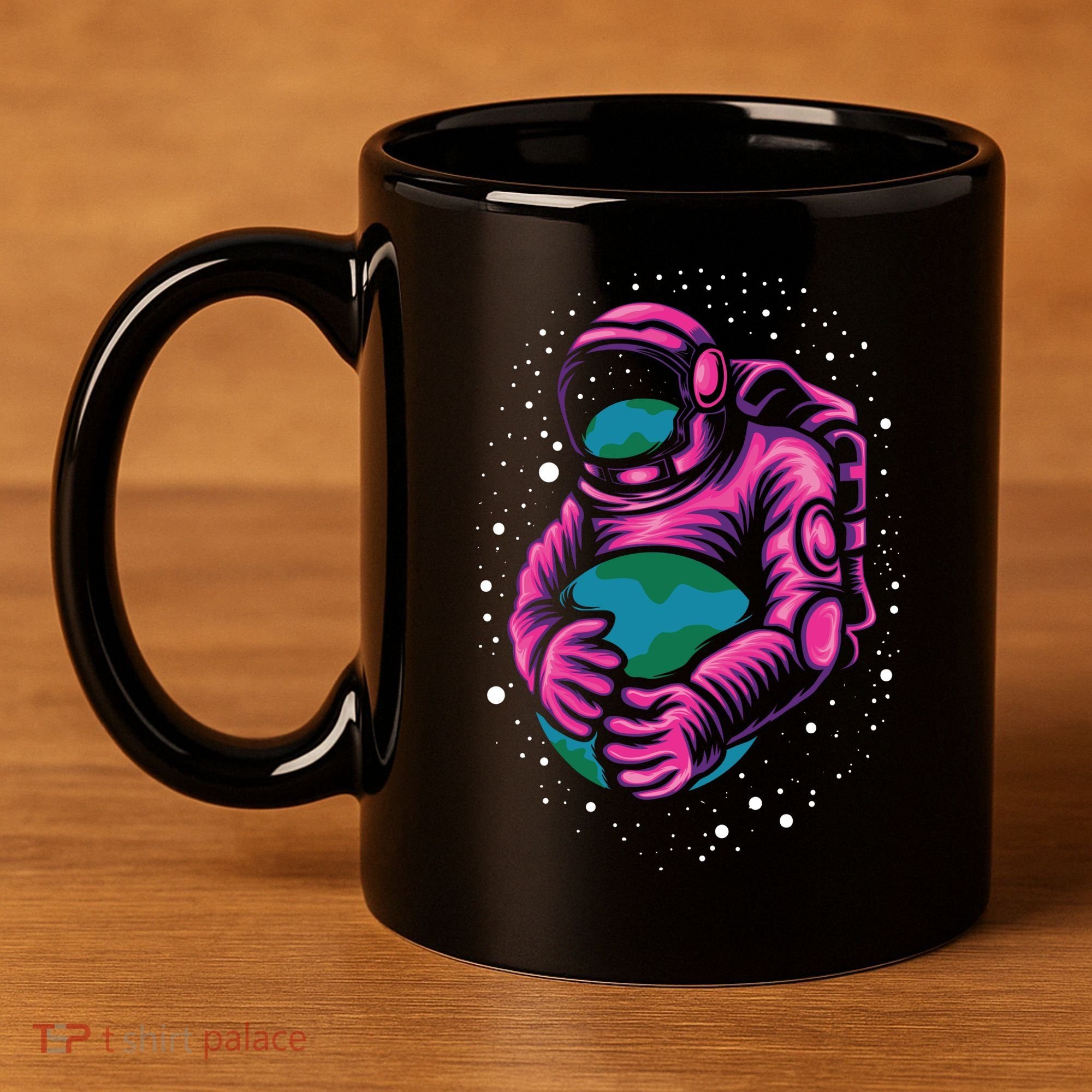 Astronaut Holding The Earth Close 11oz C Handle Ceramic Mug