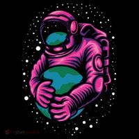Astronaut Holding The Earth Close Women's Hoodie thumb 2
