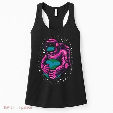 Astronaut Holding The Earth Close Women's Tank Top