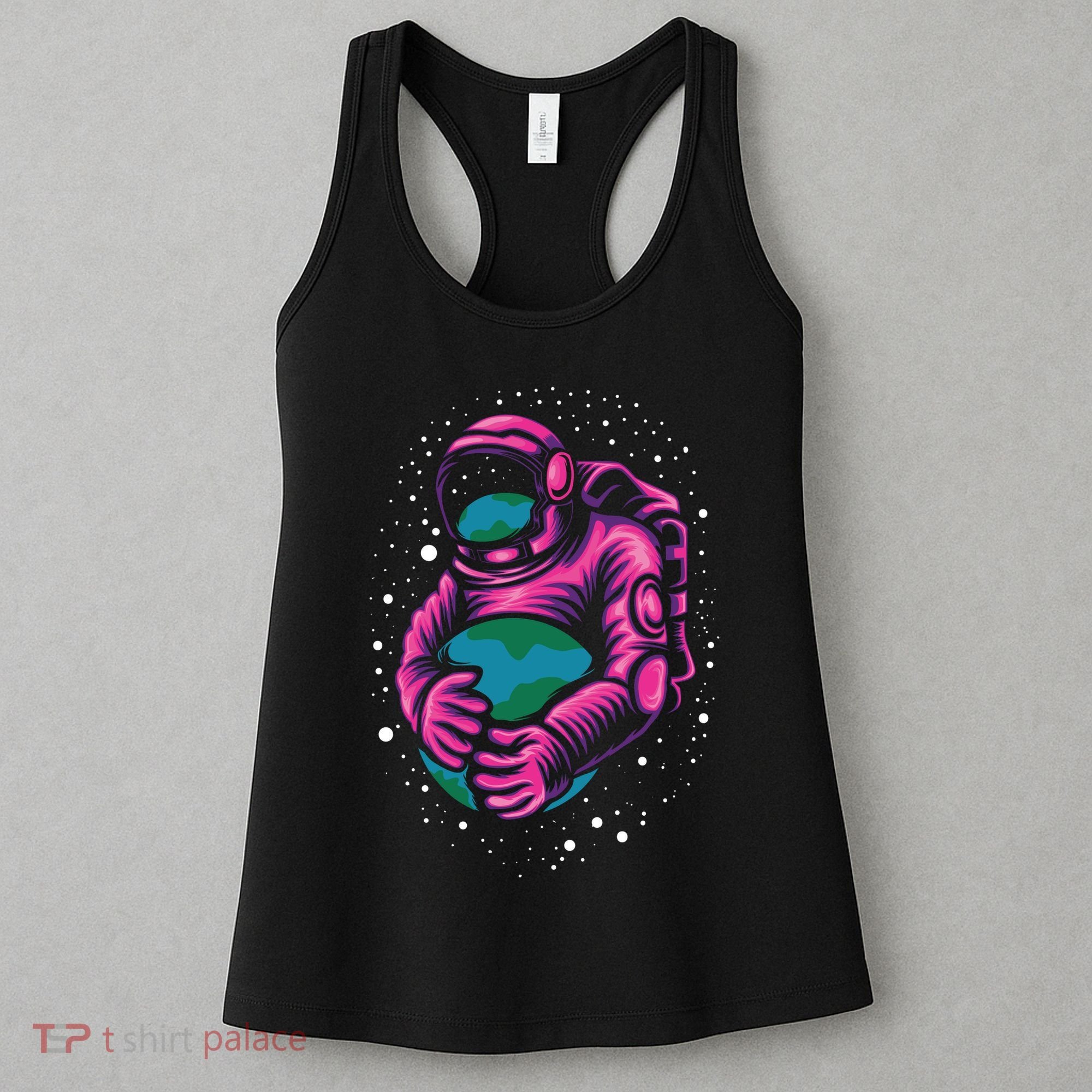 Astronaut Holding The Earth Close Women's Tank Top