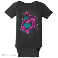 Astronaut Holding The Earth Close Baby Bodysuit thumb 0