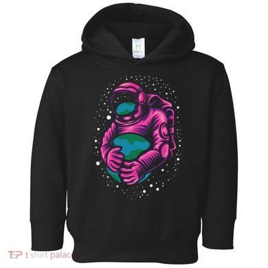 Astronaut Holding The Earth Close Toddler Hoodie