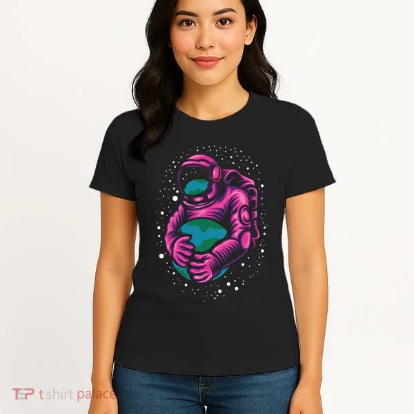 Astronaut Holding The Earth Close Women's T-Shirt