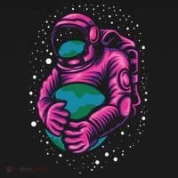 Astronaut Holding The Earth Close Women's T-Shirt thumb 6