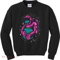 Astronaut Holding The Earth Close Kids Sweatshirt thumb 0
