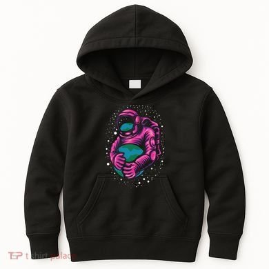 Astronaut Holding The Earth Close Kids Hoodie
