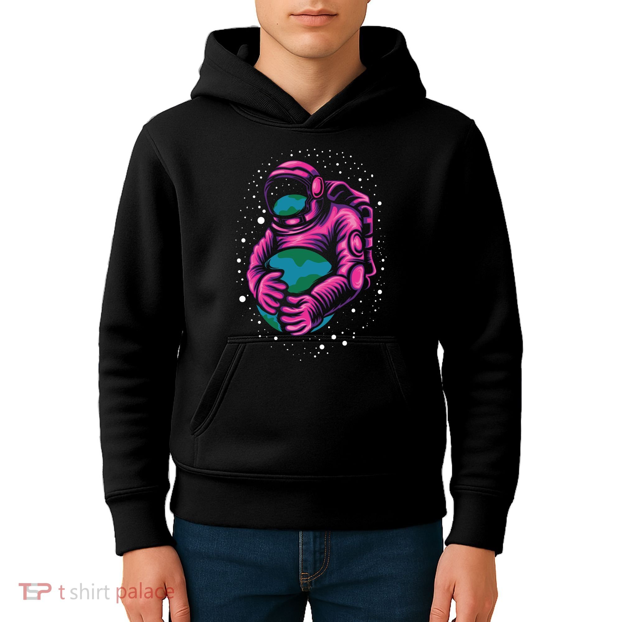 Astronaut Holding The Earth Close Kids Hoodie
