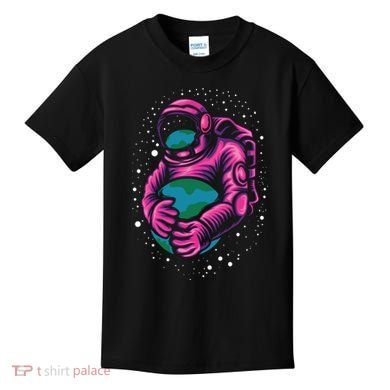 Astronaut Holding The Earth Close Kids T-Shirt