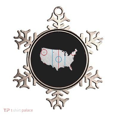 American Hockey USA Ornament