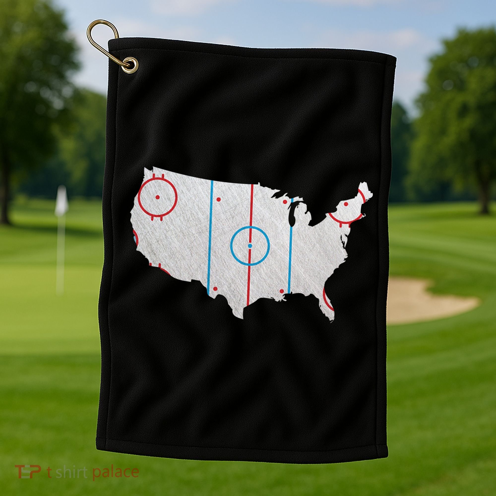 American Hockey USA Golf Towel