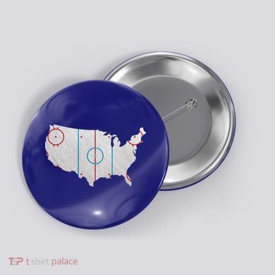 American Hockey USA Button