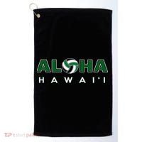 Aloha Hawaii Volleyball Gift Golf Towel thumb 0