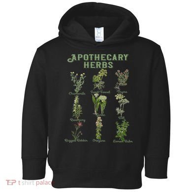 Apothecary Herbs Vintage Botanical Plants Cottagecore Toddler Hoodie