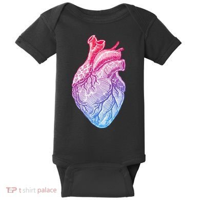 Anatomical Heart Valentines Day For Nurses & Doctors Baby Bodysuit
