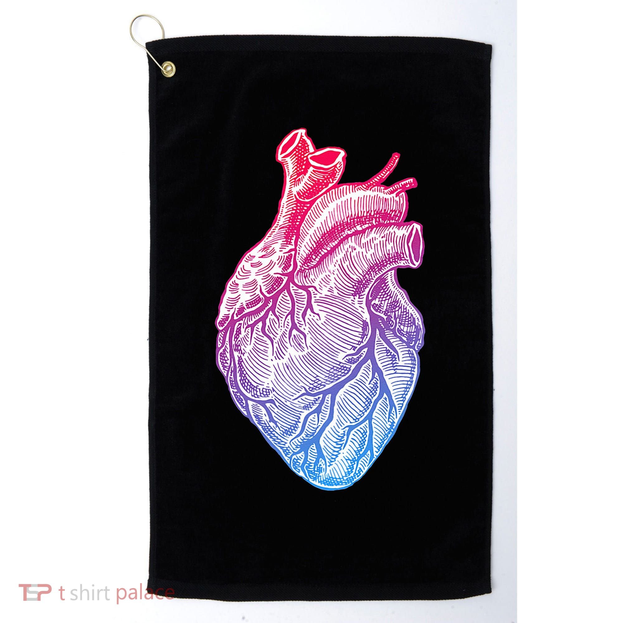 Anatomical Heart Valentines Day For Nurses & Doctors Golf Towel