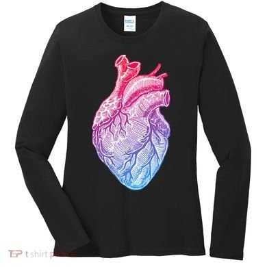 Anatomical Heart Valentines Day For Nurses & Doctors Women's Long Sleeve Shirt