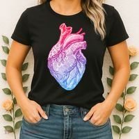 Anatomical Heart Valentines Day For Nurses & Doctors Women's T-Shirt thumb 2