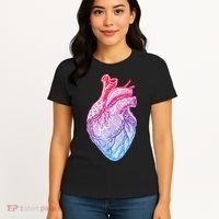 Anatomical Heart Valentines Day For Nurses & Doctors Women's T-Shirt thumb 4