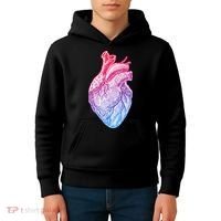 Anatomical Heart Valentines Day For Nurses & Doctors Kids Hoodie thumb 4