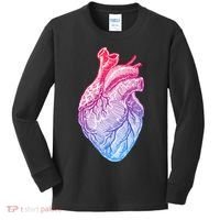 Anatomical Heart Valentines Day For Nurses & Doctors Kids Long Sleeve Shirt thumb 0