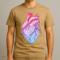 Anatomical Heart Valentines Day For Nurses & Doctors T-Shirt thumb 3