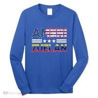 Amerizuelan Half Venezuelan American Flag Us Dual Citizen Gift Long Sleeve Shirt thumb 0