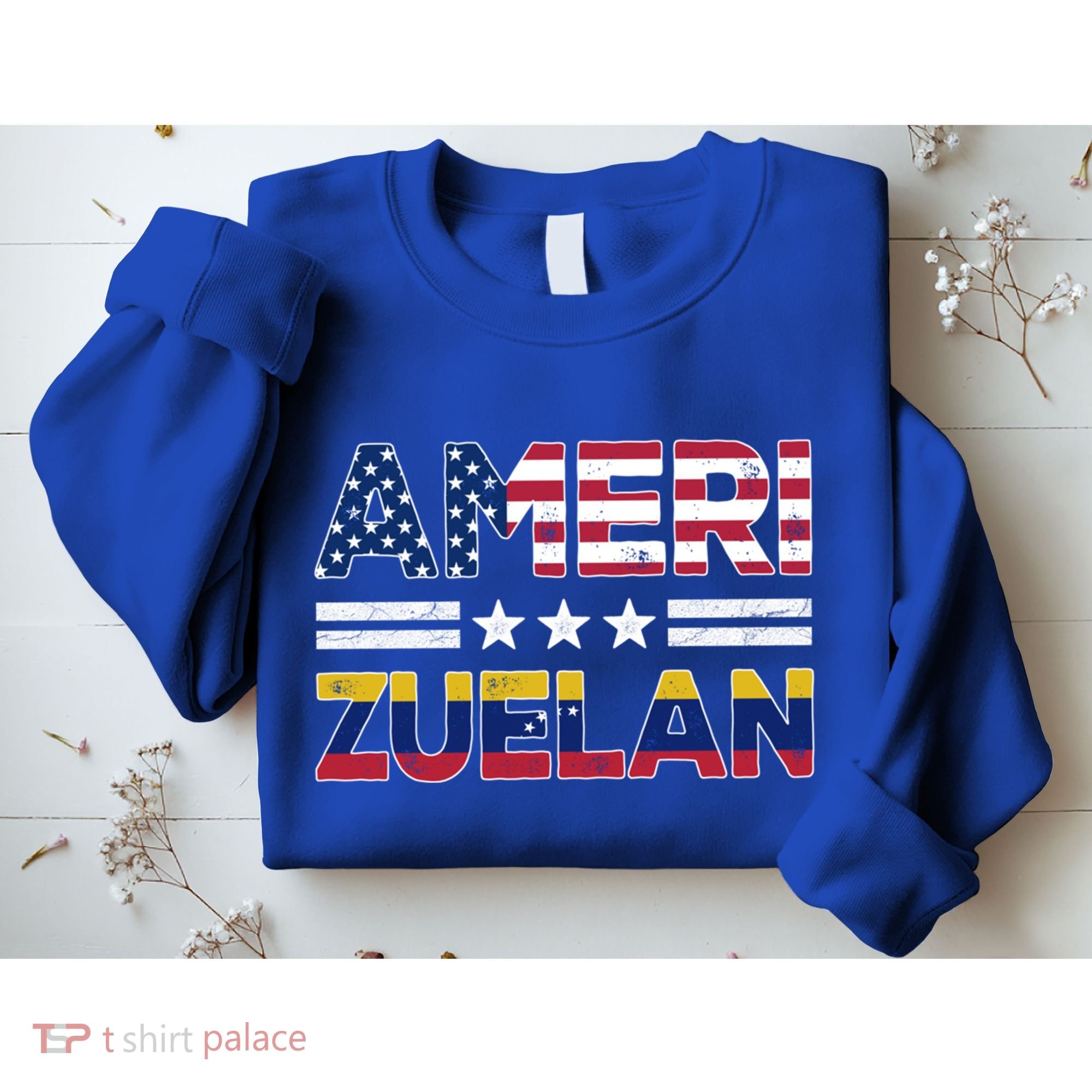 Amerizuelan Half Venezuelan American Flag Us Dual Citizen Gift Sweatshirt