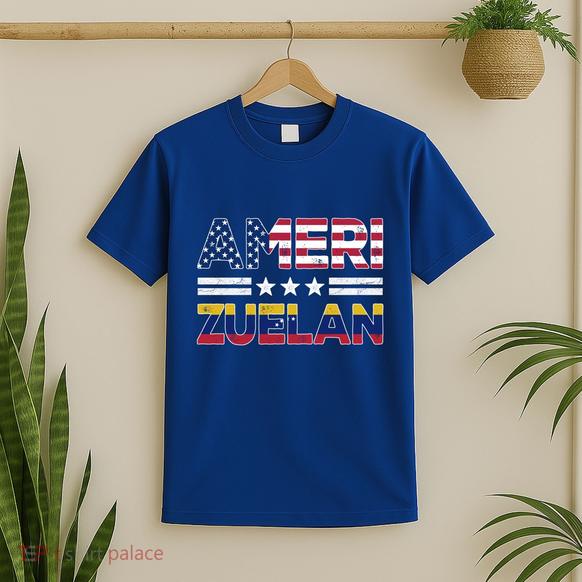 Amerizuelan Half Venezuelan American Flag Us Dual Citizen Gift T-Shirt