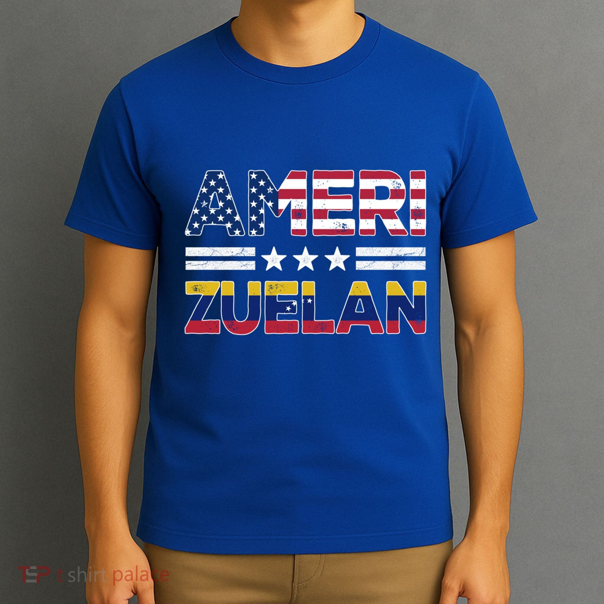 Amerizuelan Half Venezuelan American Flag Us Dual Citizen Gift T-Shirt