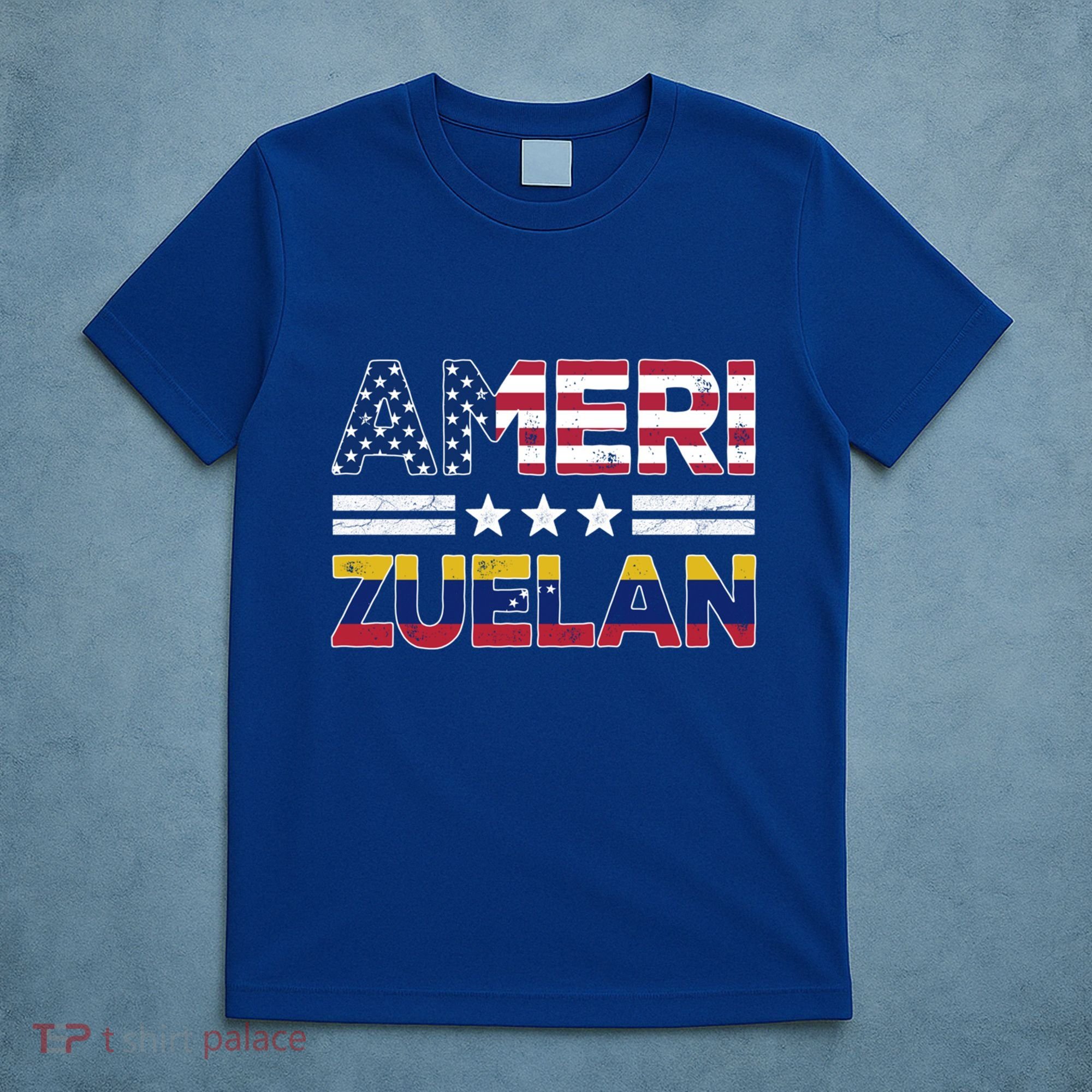 Amerizuelan Half Venezuelan American Flag Us Dual Citizen Gift T-Shirt