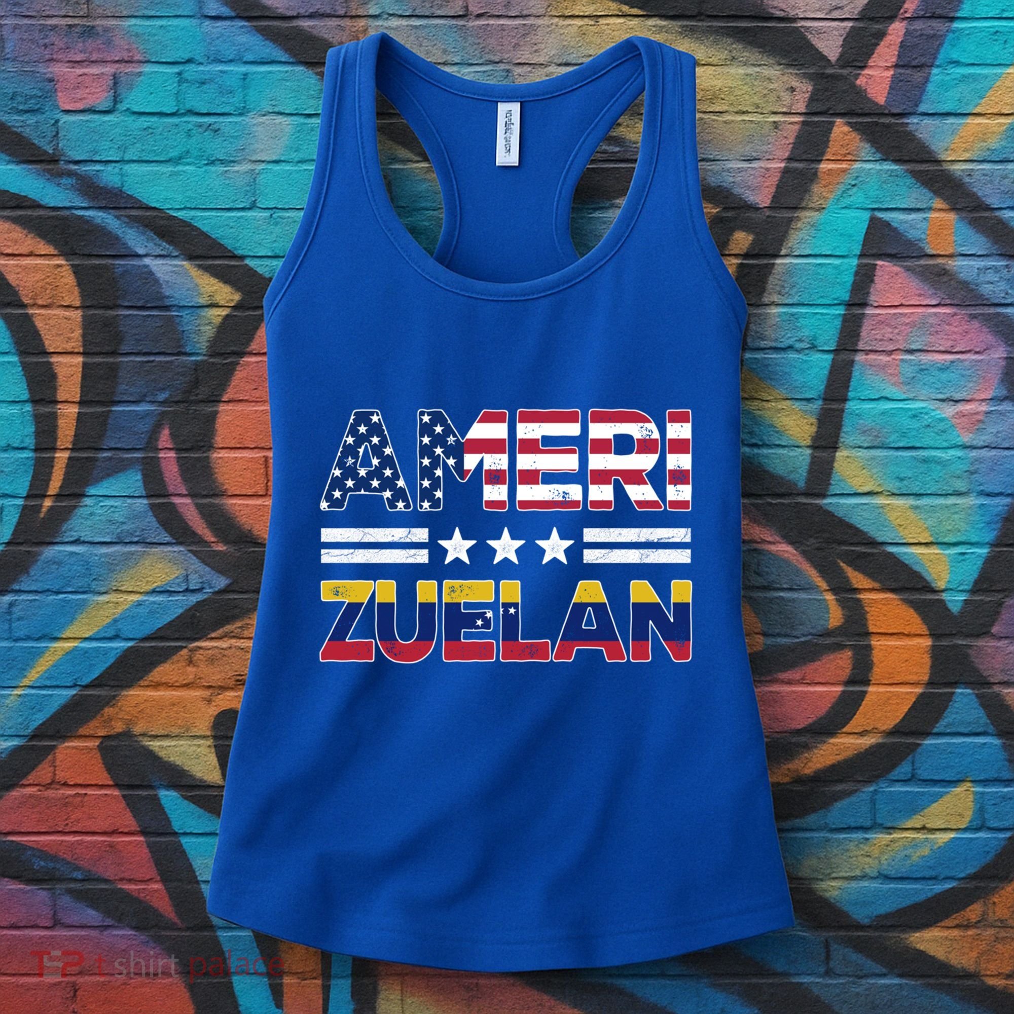 Amerizuelan Half Venezuelan American Flag Us Dual Citizen Gift Women's Tank Top