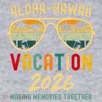 Aloha Hawaii Vacation 2026 Making Memories Together Women's Racerback Cropped Tank thumb 2