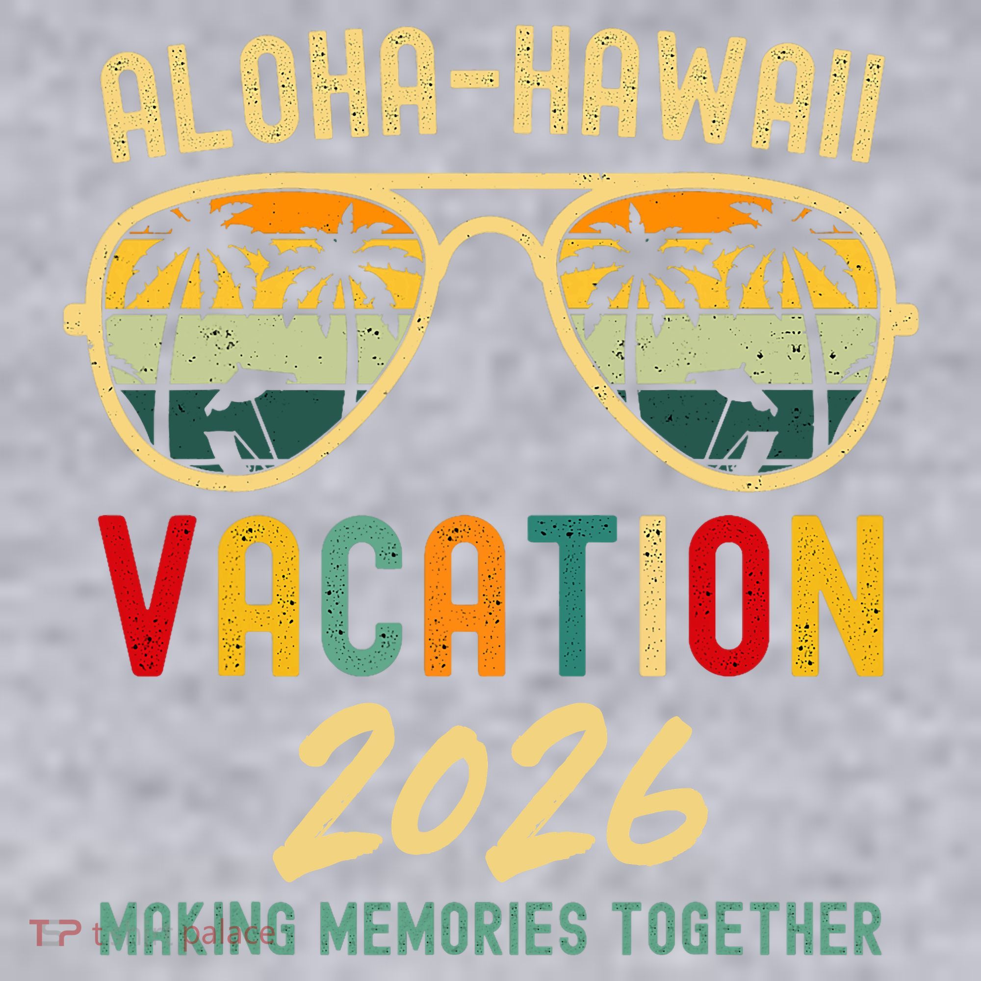 Aloha Hawaii Vacation 2026 Making Memories Together Women's Racerback Cropped Tank