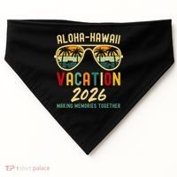 Aloha Hawaii Vacation 2026 Making Memories Together USA-Made Doggie Bandana thumb 0