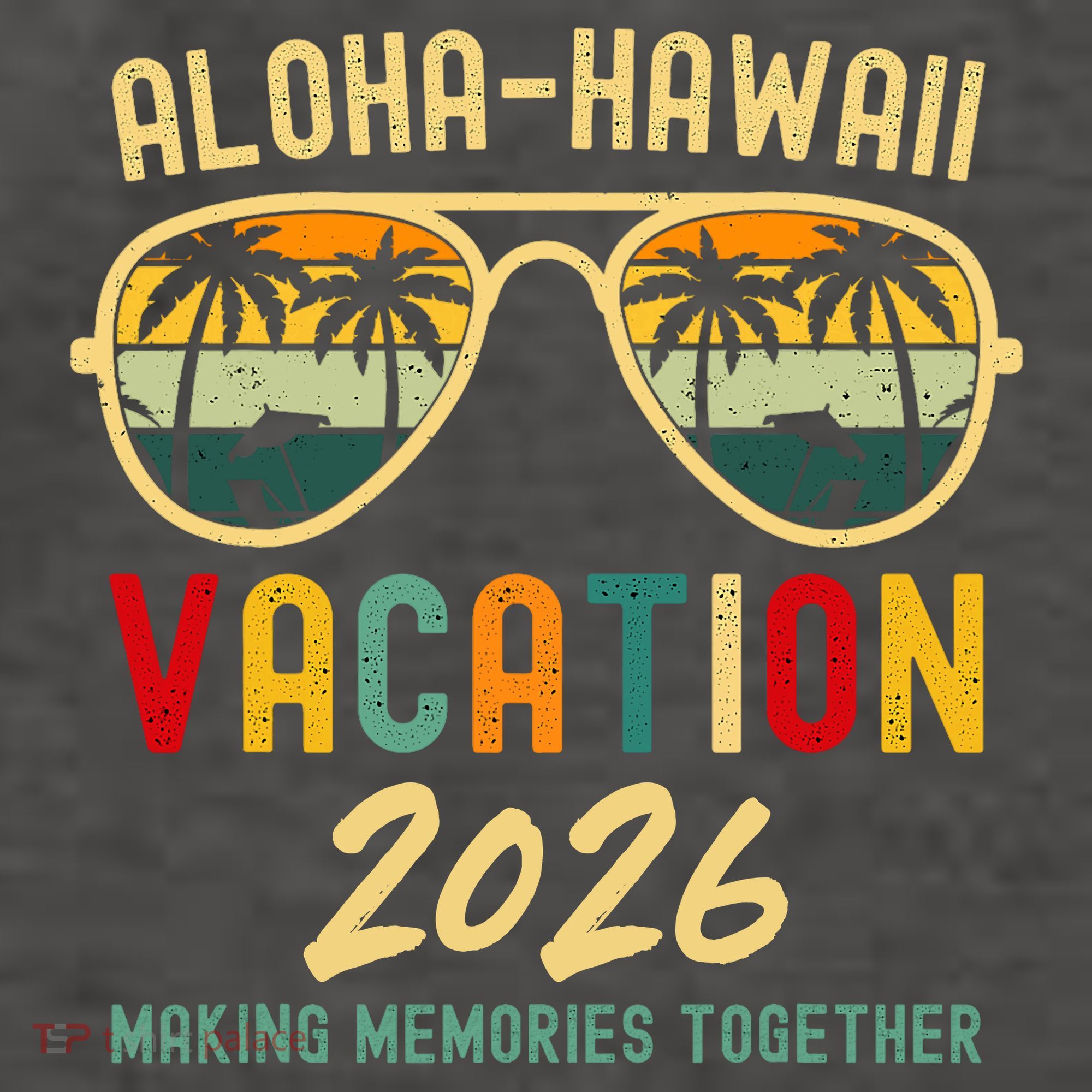 Aloha Hawaii Vacation 2026 Making Memories Together Vector Backpack