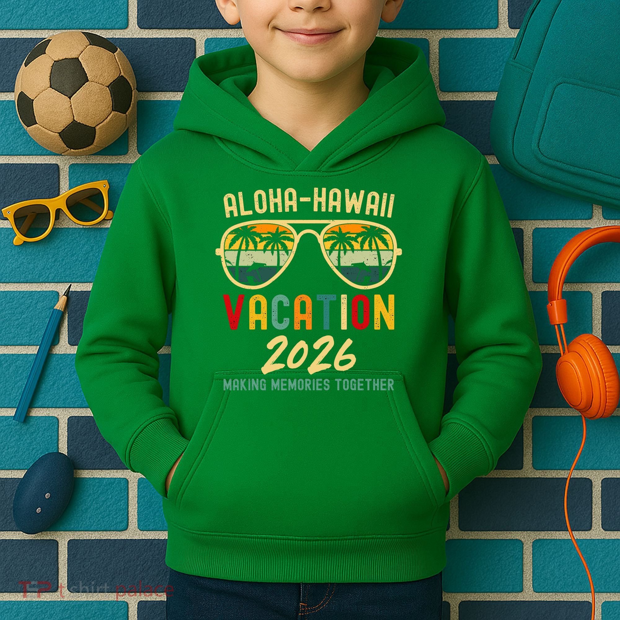 Aloha Hawaii Vacation 2026 Making Memories Together Kids Hoodie