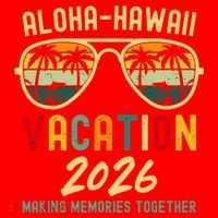 Aloha Hawaii Vacation 2026 Making Memories Together Santa Hat thumb 1