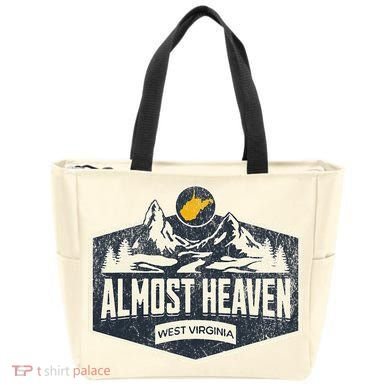 Almost Heaven West Virginia Map Home Tote Bag