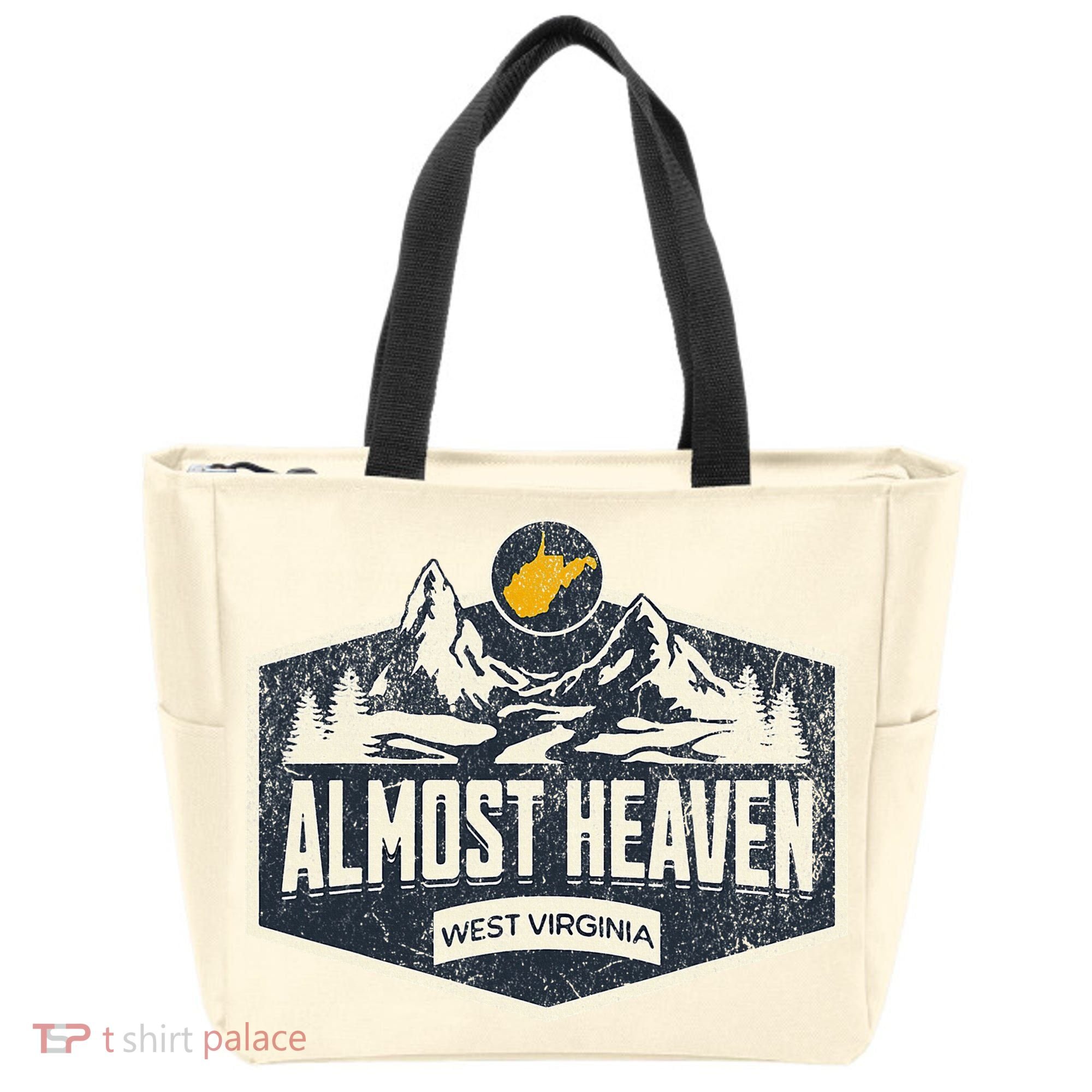 Almost Heaven West Virginia Map Home Tote Bag