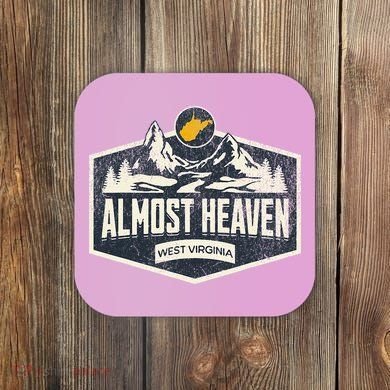 Almost Heaven West Virginia Map Home Coaster