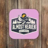 Almost Heaven West Virginia Map Home Coaster thumb 0