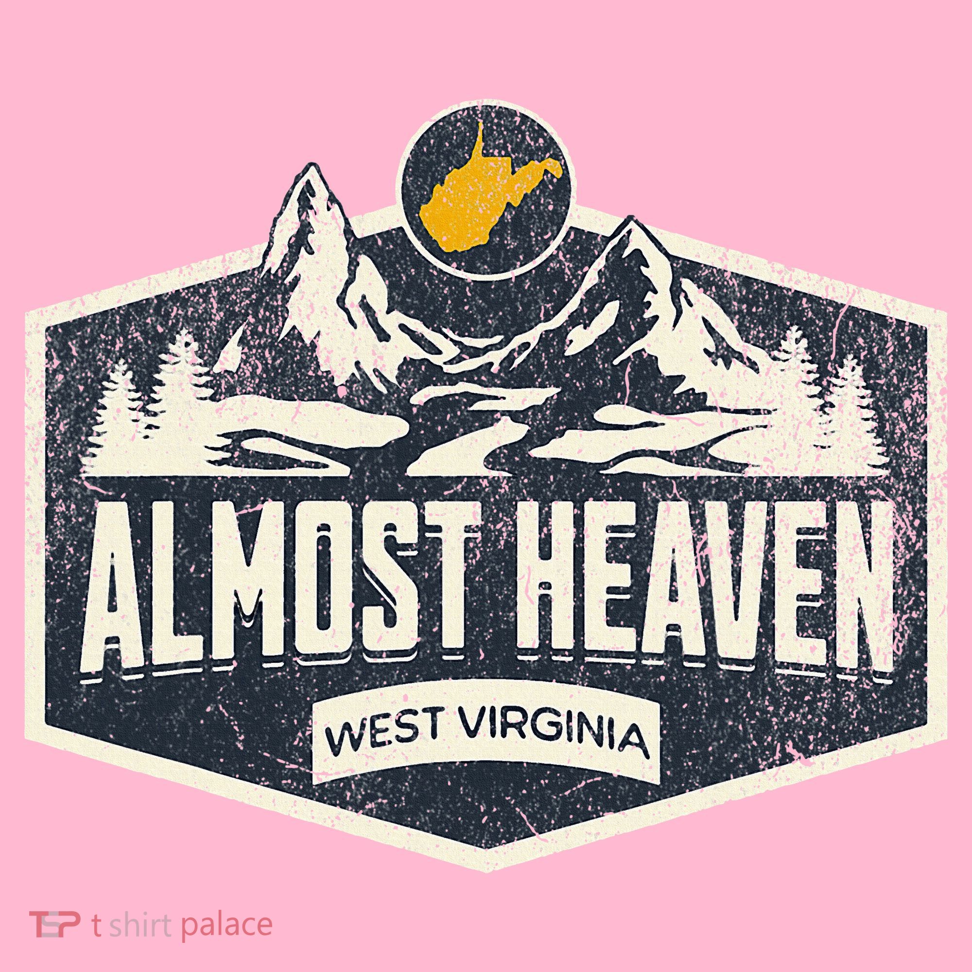 Almost Heaven West Virginia Map Home Coaster