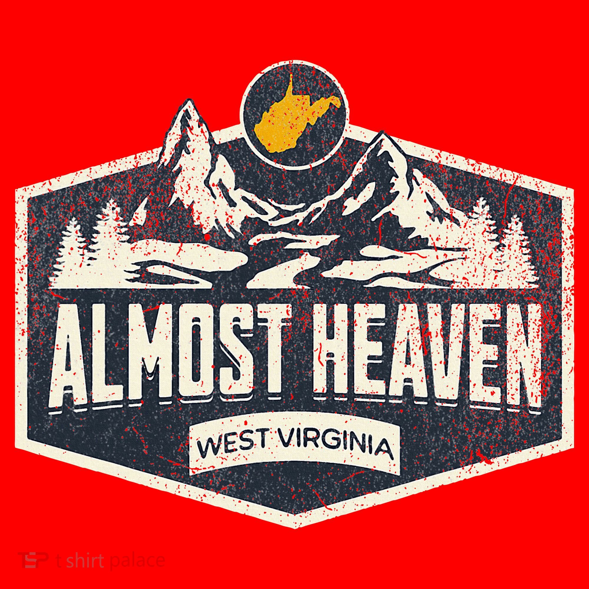 Almost Heaven West Virginia Map Home Santa Hat