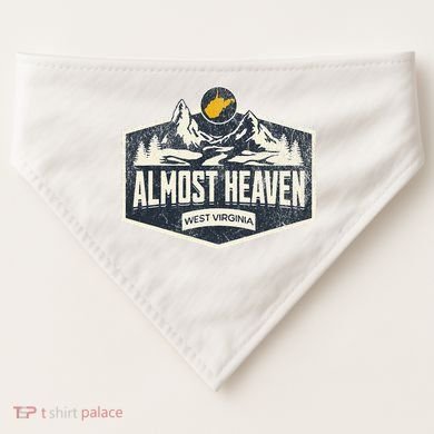 Almost Heaven West Virginia Map Home USA-Made Doggie Bandana